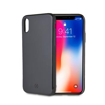 UTE Magnetic TPU Cover CELLY GHOSTSKIN for Apple iPhone X/XS, compatible with GHOST holders, black