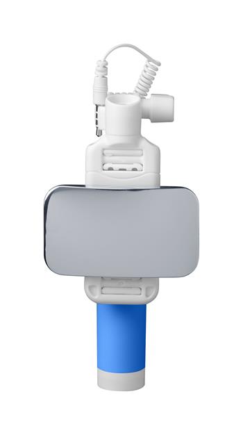 Teleskopická selfie tyč CellularLine Total View s otočným zrcátkem, modrá