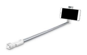 Bluetooth selfie tyč, CellularLine Compact, bílá
