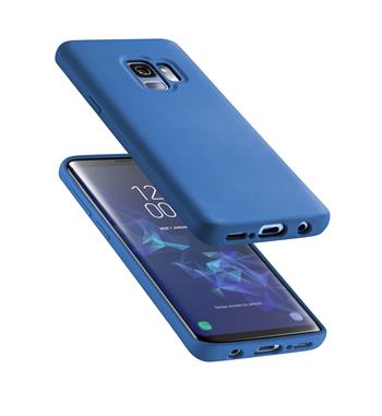 Ochranný silikonový kryt CellularLine SENSATION pro Samsung Galaxy S9, modrý