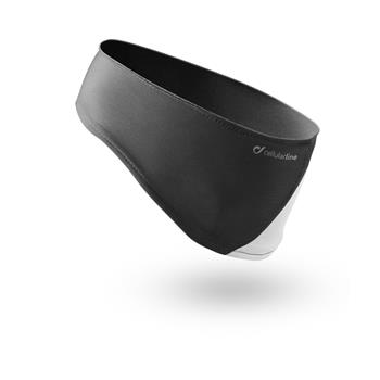 Sportovní čelenka s integrovanými stereo sluchátky Cellularline EARBAND, černá,rozbaleno