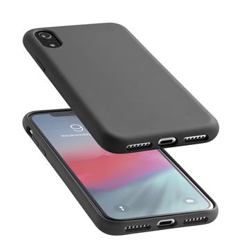 Protective silicone cover CellularLine SENSATION for Apple iPhone XR, black