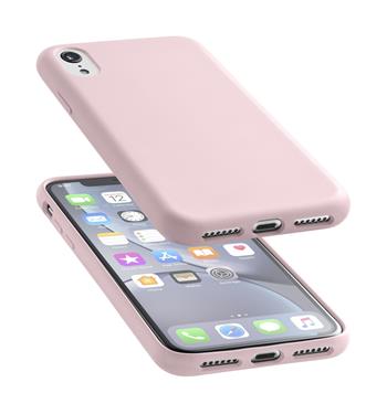 Protective silicone cover CellularLine SENSATION for Apple iPhone XR, old pink