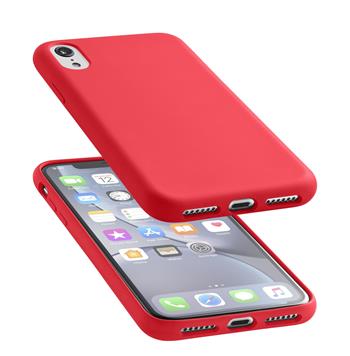 Protective silicone cover CellularLine SENSATION for Apple iPhone XR red