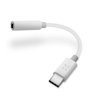 Redukce FIXED pro připojení sluchátek z USB-C na 3,5mm jack, podpora OS Android, bílá