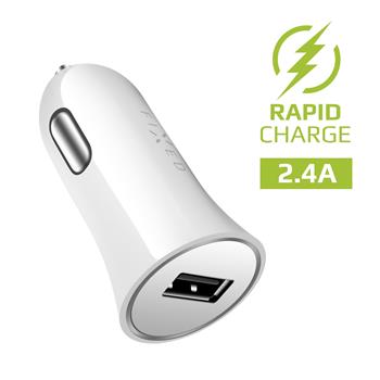 FIXED USB Car Charger 12W, white