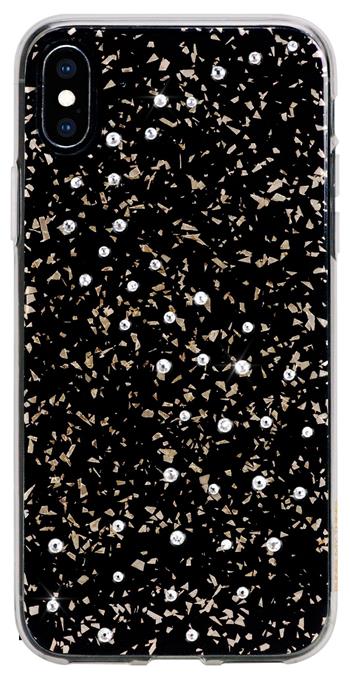 Zadní kryt Bling My Thing Milky Way Pure Brilliance pro Apple iPhone X/XS, krystaly Swarovski®, černý