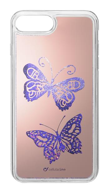 Gel Cellularline Stardust Case for Apple iPhone 6/7/8, Motýl theme