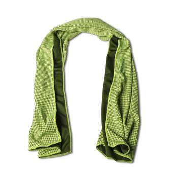Sportovní ručník z mikrovlákna CELLY Cool Towel, limetkově zelený,rozbaleno