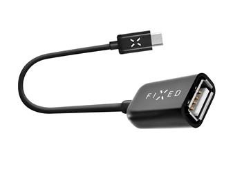 USB Type-C OTG adaptér FIXED pro mobilní telefony a tablety, USB 2.0, černý,rozbaleno