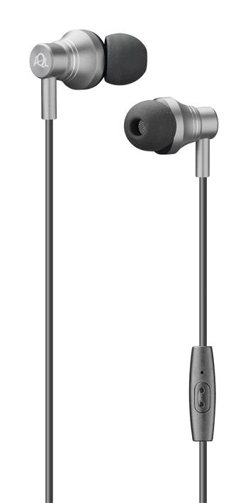 In-Ear-Kopfhörer Cellularline IRON mit Metallkonstruktion, AQL®-Zertifizierung, 3,5-mm-Buchse, grau
