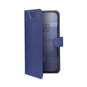 Univerzální pouzdro typu kniha CELLY Wally One, velikost XL pro 4.5" - 5.0", modré