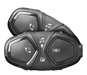 Bluetooth Freisprecheinrichtung für geschlossene und offene Helme CellularLine Interphone ACTIVE, Twin Pack