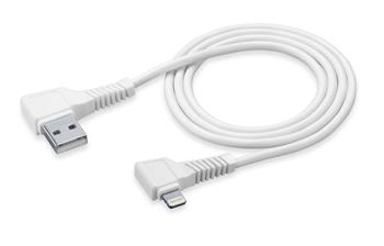 USB dátový kábel L CellularLine s konektorom Lightning MFI, 100 cm, biely