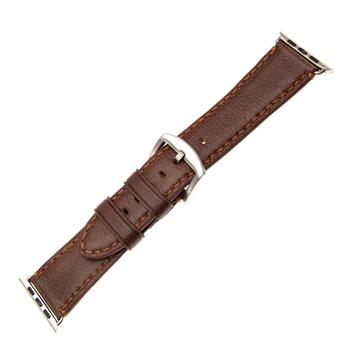 FIXED Berkeley for Apple Watch 42/44/45mm, silver buckle, size L, brown