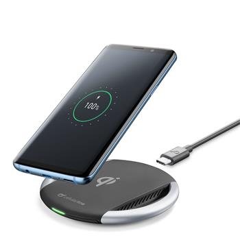 B Cellularline Wireless Fast Charger + Fast Charge adapter 10W, Qi standard, black