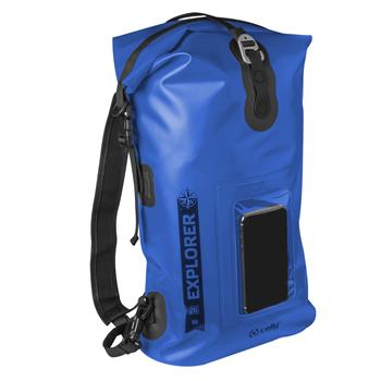 Voděodolný batoh CELLY Explorer 20L s kapsou na mobilní telefon do 6,5", modrý