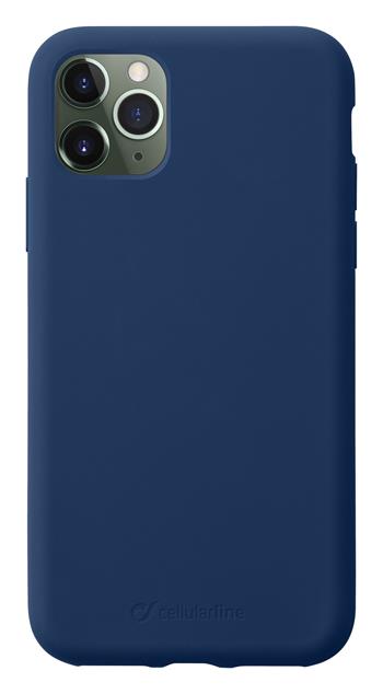 Protective silicone cover CellularLine SENSATION for Apple iPhone 11 Pro Max, blue