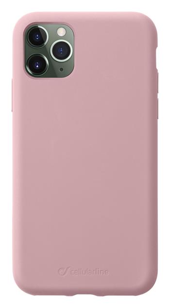 Ochranný silikónový kryt CellularLine SENSATION pre Apple iPhone 11 Pro Max, ružový