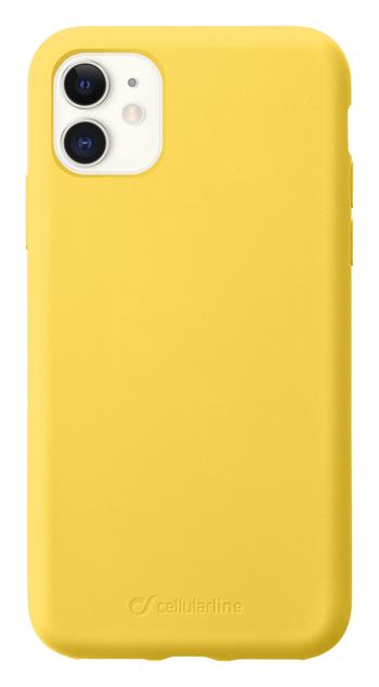 Ochranný silikonový kryt CellularLine SENSATION pro Apple iPhone 11, žlutý