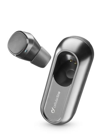 Bluetooth headset CellularLine Power Mini s nabíjacím puzdrom, čierny