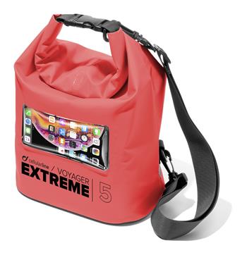 Waterproof bag with cell phone pocket Cellularline Voyager Extreme, red