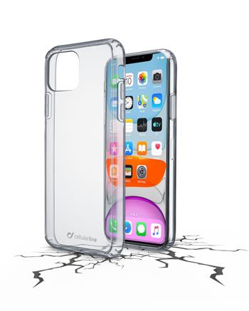 Back clear cover with Cellularline Clear Duo protective frame for Apple iPhone 11