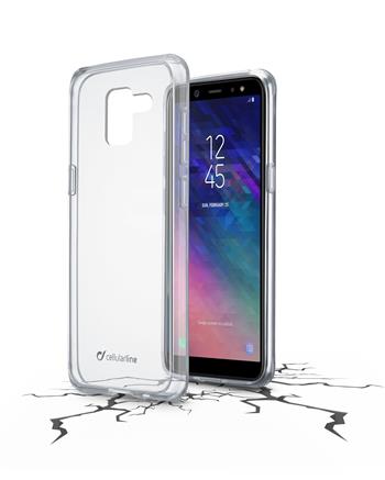 Zadní čirý kryt s ochranným rámečkem Cellularline Clear Duo pro Samsung Galaxy A6 (2018)