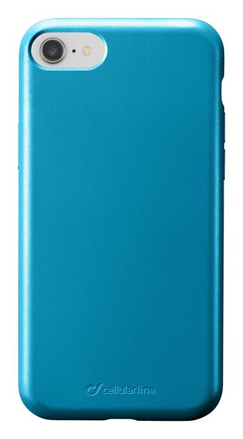 Crotective silicone cover Cellularline Sensation Metallic for Apple iPhone 6/7/8/SE (2020), turquoise