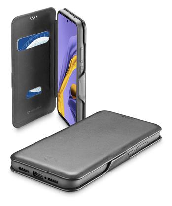 Cellularline Book Clutch für Samsung Galaxy A51, schwarz