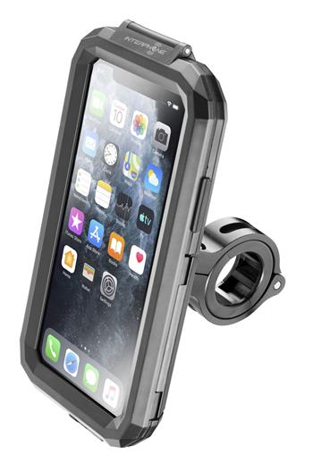 Vodeodolné púzdro Interphone pre Apple iPhone 11 Pro Max, úchyt na riadidlá, čierne