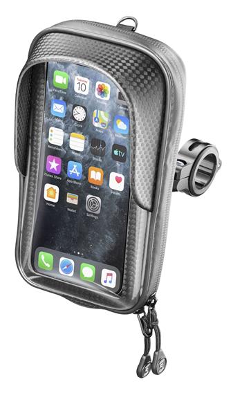 Univerzálne vodeodolné púzdro na mobilné telefóny Interphone Master Pro, úchyt na riadidlá, max. 6,7&quot;, čierne