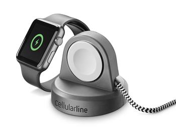 Stojanček s bezdrôtovým nabíjaním Cellularline Power Dock pre Apple Watch