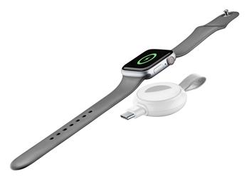 Cestovná nabíjačka Cellularline Power Pill pre Apple Watch, s adaptérom USB, biela