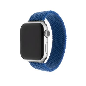 Elastický nylonový remienok FIXED Nylon Strap pre Apple Watch 42/44/45/49mm, veľkosť L, modrý